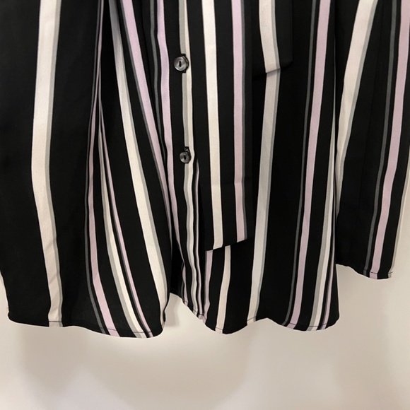 Melanie Lyne Striped Belted Midi Shirt Dress Size 6 - Picture 8 of 12